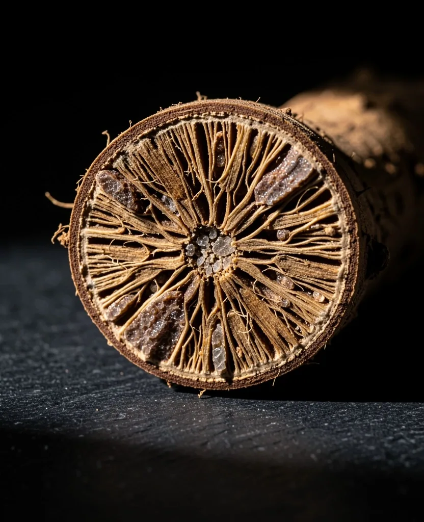 Botanical root macro photograph