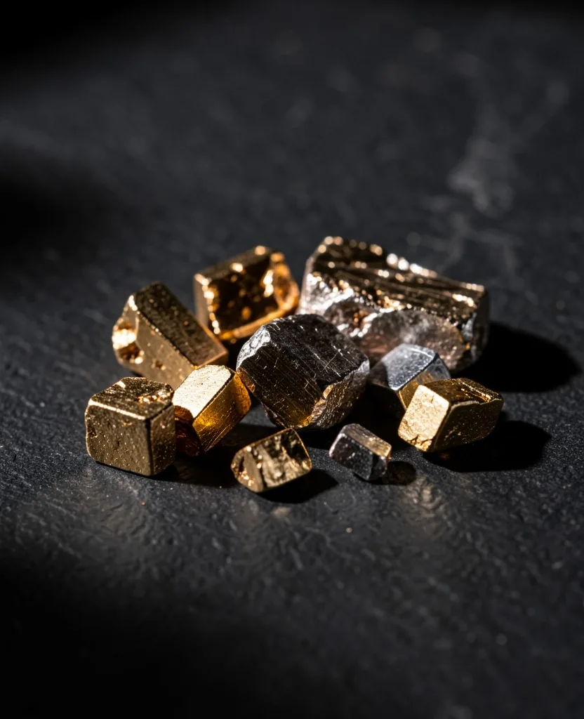 Macro photograph of magnesium mineral crystals