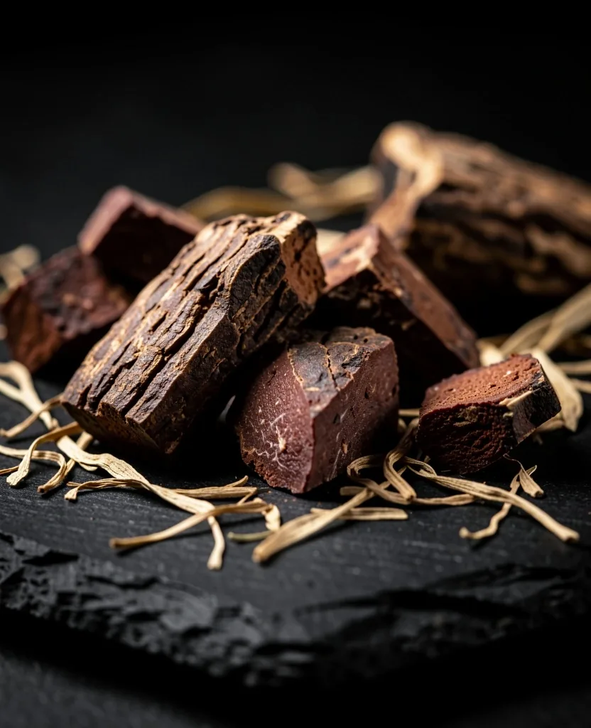 Macro photograph of botanical root specimen